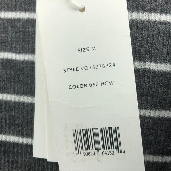 Vince Gray Wool Stripe Rib Knit Shirt - Size Medium - Picture 13 of 13